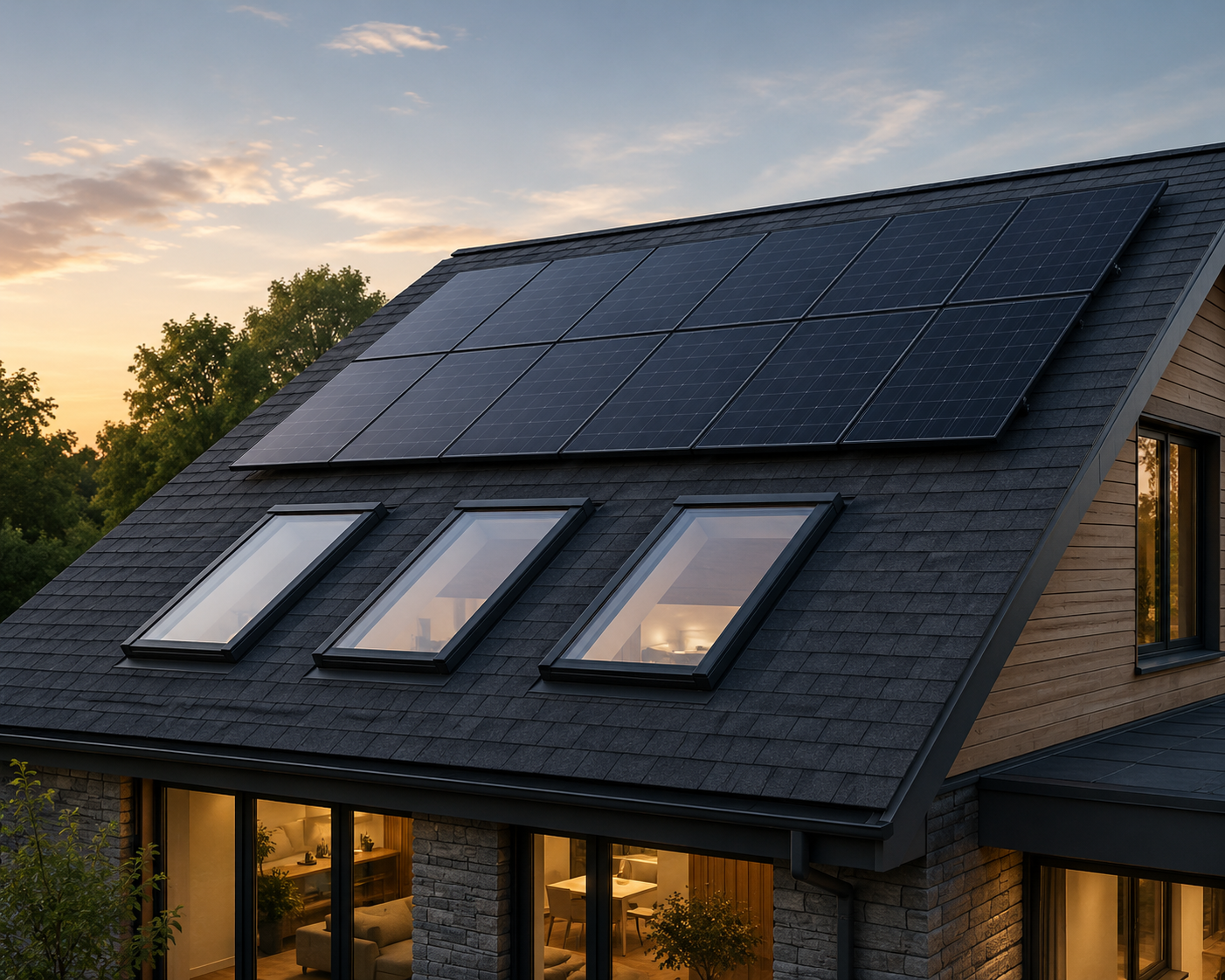 Sky lights and solar panels